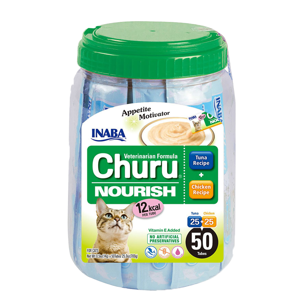 Churu Nourish Tuna Recipe & Chicken Recipe 50 Tubes/ Pk | Velocity