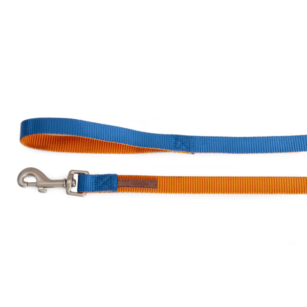 Camon Dog Leash-Doublepremium Orange/Blue (25X1200Mm)