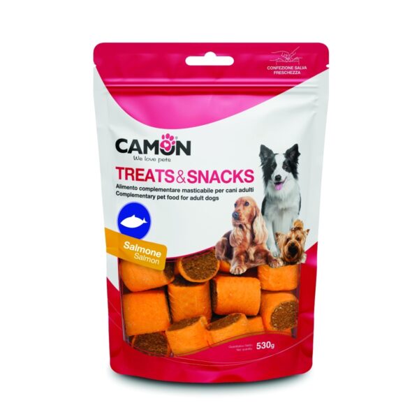 Camon Rollos Dog Biscuits with Salmon 530G – 6Pcs